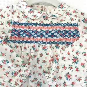 Baby Boden Embroidered Long Sleeve Dress 6-12mo